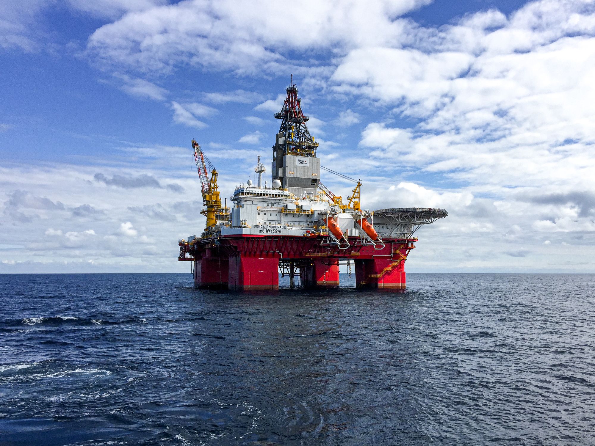Representative offshore platform at sea